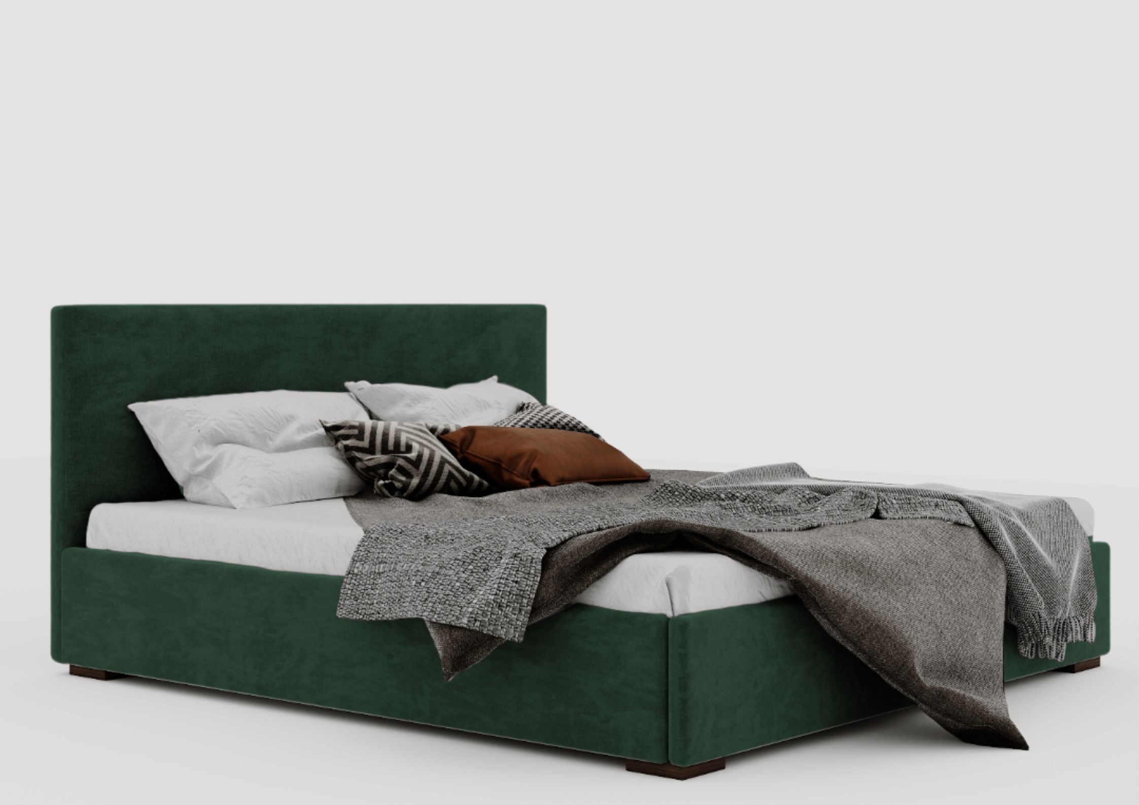 Zielone łóżko 180x200cm